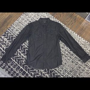 All Saints Dark Inigo Denim Shirt